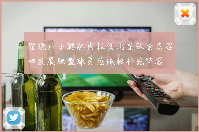 翟晓川小腿肌肉拉伤北京队紧急召回发展联盟球员范依铭补充阵容